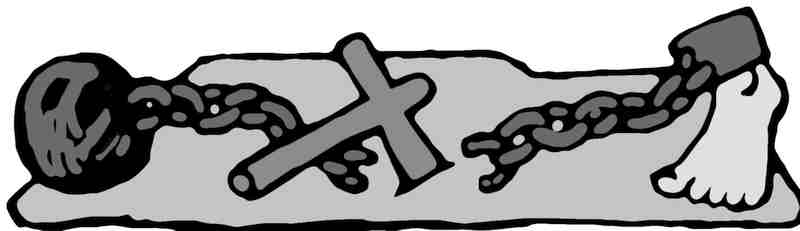 cross by broken chains clip art