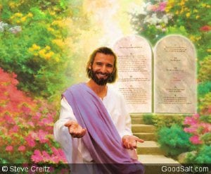 Jesus With Ten Commandments