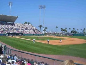 Al Lang Field is one of the old spring training fields in St. Petersburg Florida. It is one of the places where Babe Dahlgren probably played.