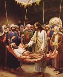 The Bible In Paintings 51: JESUS HEALS A PARALYTIC LOWERED THROUGH A ROOF