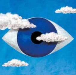 eye in the sky with clouds
