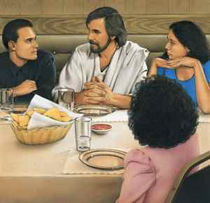 Jesus Dines With Friends