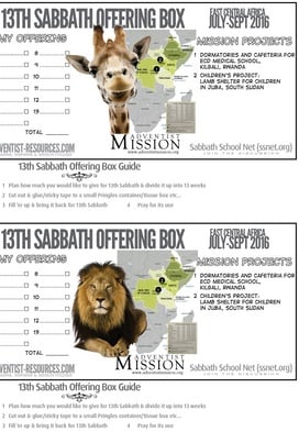 13th Sabbath offering design to cover small Pringles container or tissue box