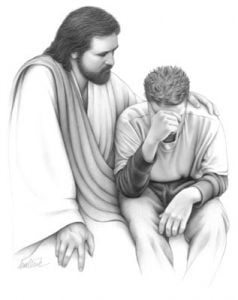 Jesus consoles young man