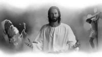 Jesus Standing Between Abraham and the Cross
