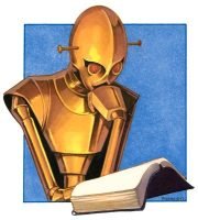 Robot Studying the Bible