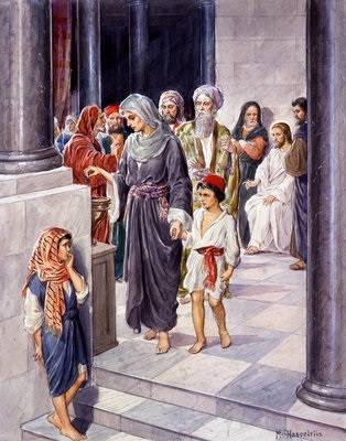 Jesus Commending the Widow's Gift