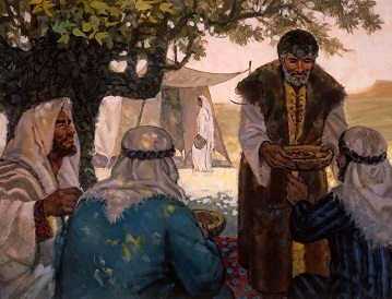 Abraham Entertains Visitors