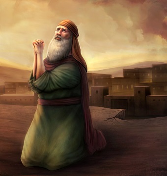 Abraham pleading for Sodom and Gomorrha