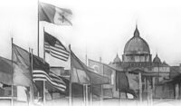 Cathedral and Flags of Nations