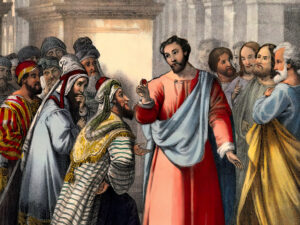 Jesus Speaking with Pharisees