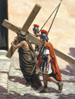 Jesus is given his cross to carry