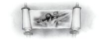 Opened Scroll Revealing Jesus on the Cross