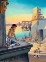 Moses Watching Slaves From a Balcony