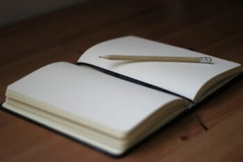 Empty journal pages waiting to be filled with memories