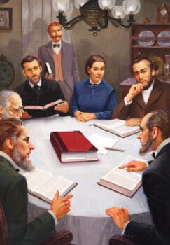 Adventist Pioneers Studying Together