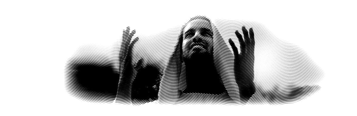 Man Looking to Heaven in Prayer