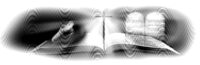An Open Bible, Lamb, Cross and Ten Commandments