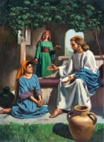Martha Watching Mary sitting at the feet of Jesus