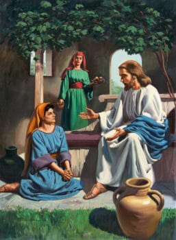 Martha Watching Mary sitting at the feet of Jesus