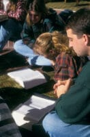People Studying the Bible