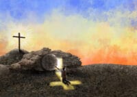 Cross Enshrouded in Glowing Light of God's Love