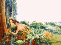 Eve and Adam Hiding from God