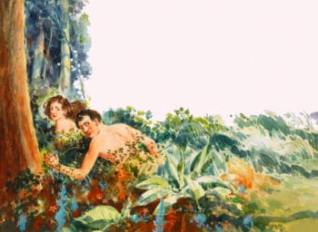 Eve and Adam Hiding from God