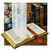 Open Bible with Ligh Shining Down Upon it